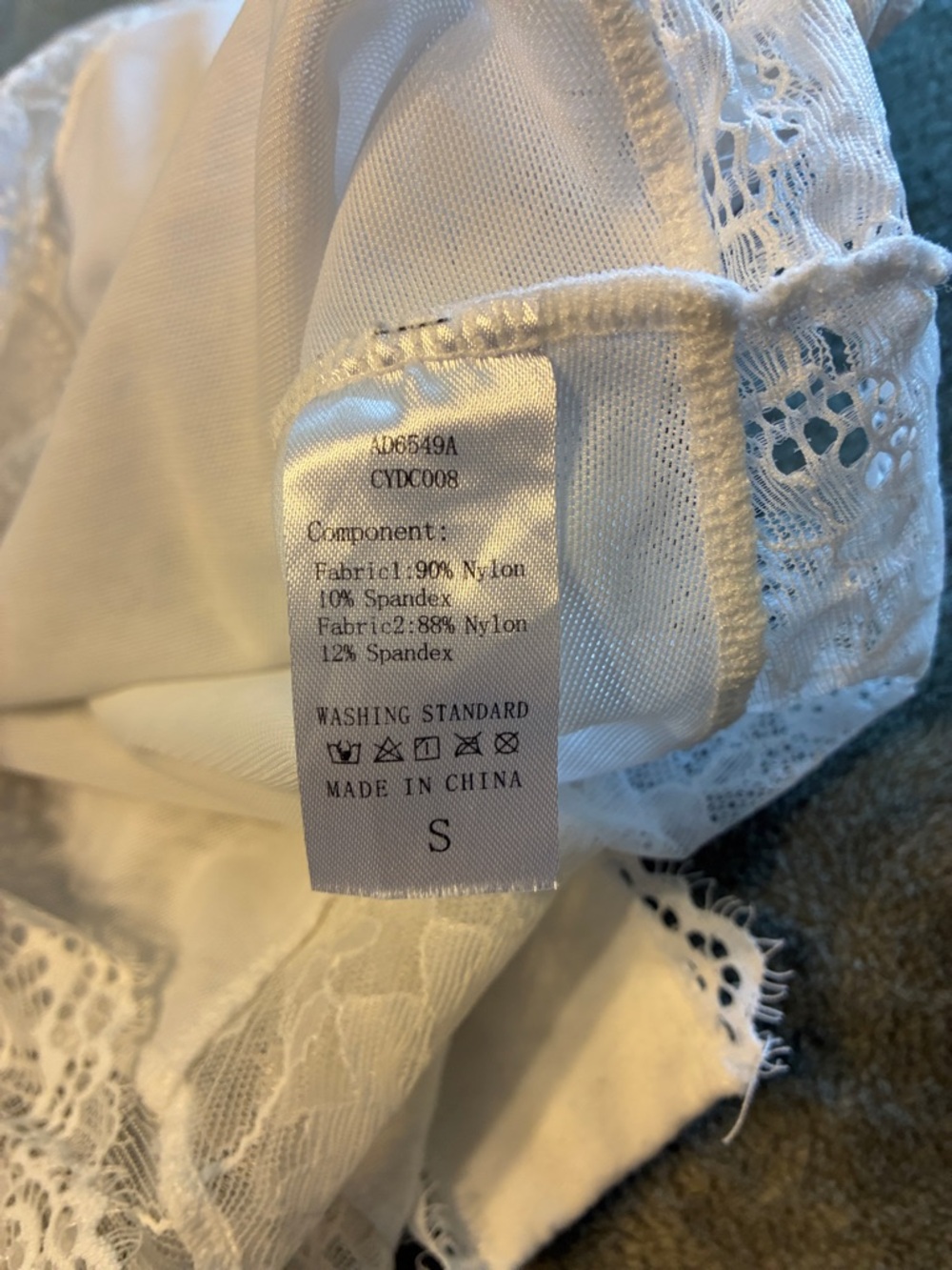 Last Chance- Women's White Lace Bodysuit Intimate - Picture 6 of 13